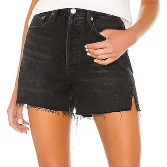 Agolde Pants - NWT AGOLDE Black Dee Short Button Fly Vintage High Rise Cutoff Jean Shorts